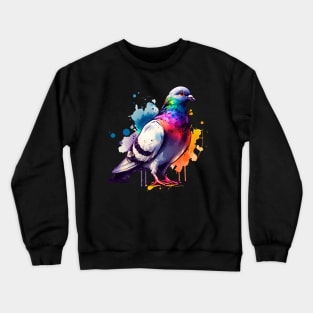 Watercolor Pigeon Crewneck Sweatshirt